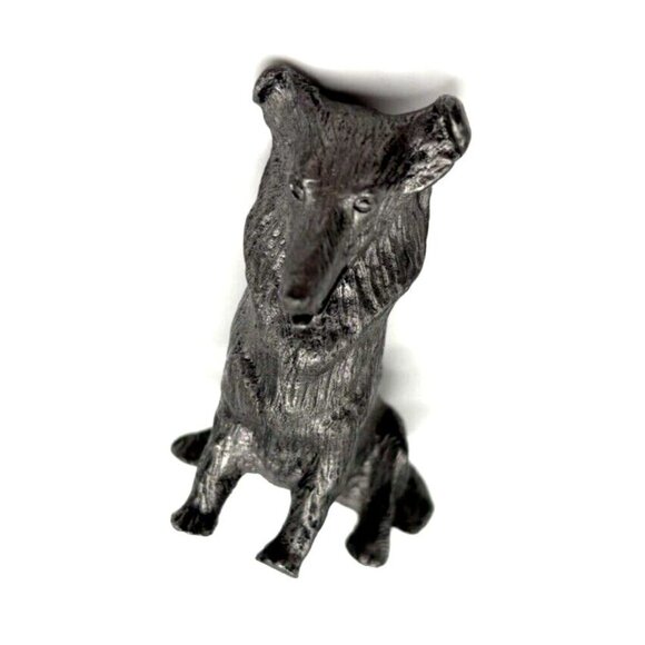 Ricker Bartlett Vintage Pewter Collie Dog Figurine Handcrafted 2.5" - Picture 6 of 7
